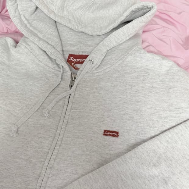 (M) 26ss 슈프림 스몰박스 후드집업 애쉬그레이