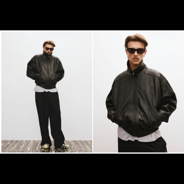  [M] 렉토 빈티지 크랙 이펙트 레더 자켓 블랙