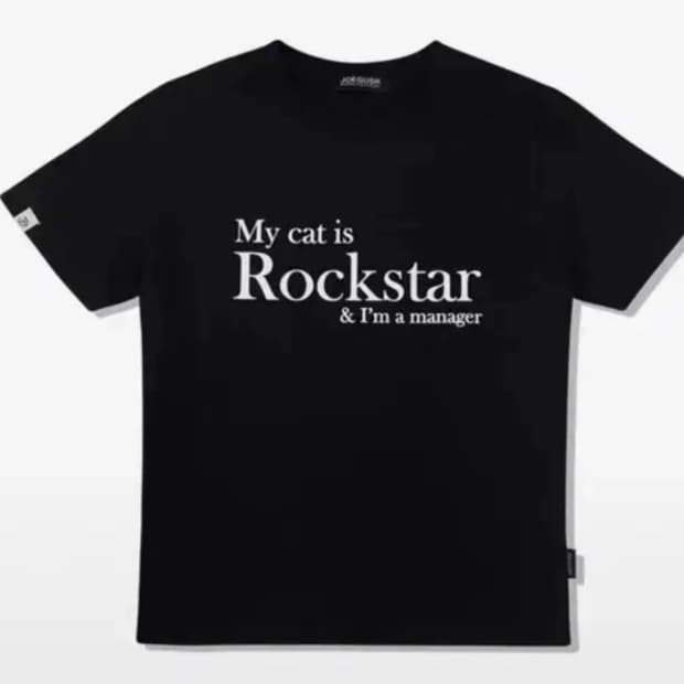 조거쉬 my cat is a rockstar 반팔 크롭