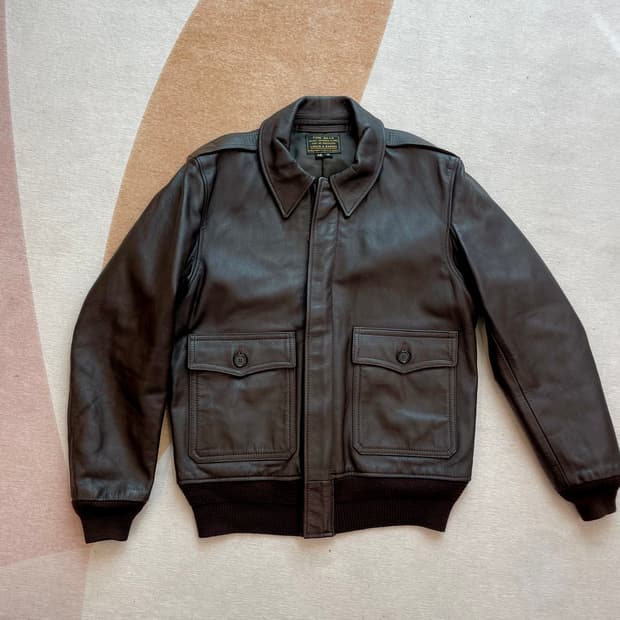 (36R) 깁슨앤반스 an-j-3 레더 플라이트 자켓