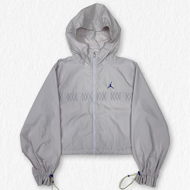 조던 개더 크롭 바람막이 바이올렛