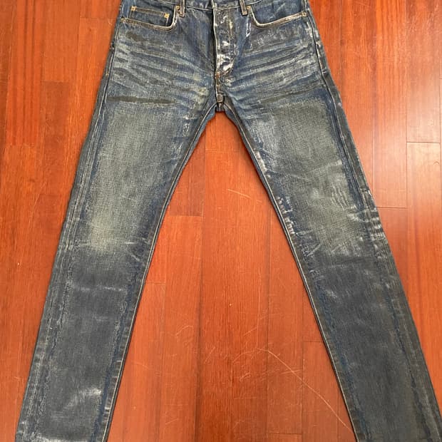 디올옴므 07AW Luster 블루왁스코팅진 31size