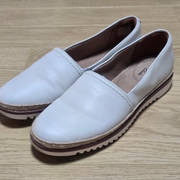 클락스 세레나 화이트 에스파듀 슈즈 225