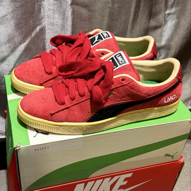 280 PUMA x LMC 콜라보 한정 컬러 빈티지 레드 스웨이드