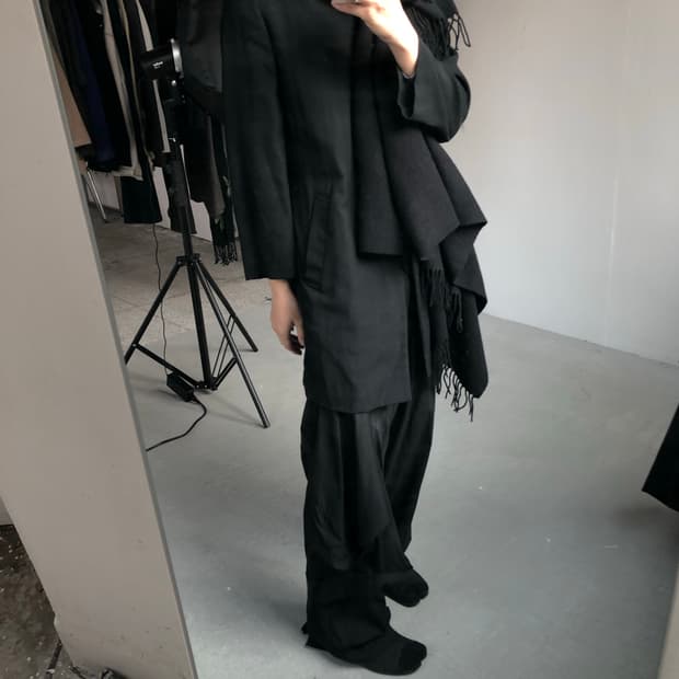 이탈리아 램스 울 100% 오버 스카프