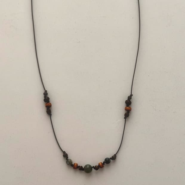 핸드메이드 비즈목걸이 매듭목걸이