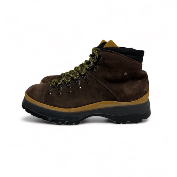 (UK8.5) 프라다 19FW 스웨이드 하이킹 부츠