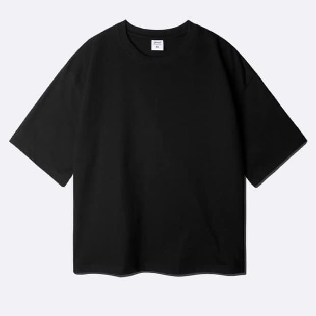 제멋 / 보이 크롭 반팔티셔츠 (블랙) / 2xl