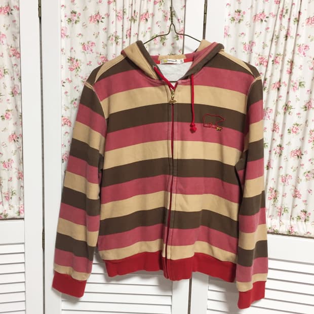 빈티지 모리걸 딸기바나나초코 후드집업