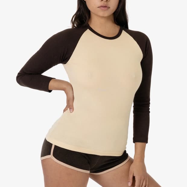 los angeles apparel baby rib raglan m