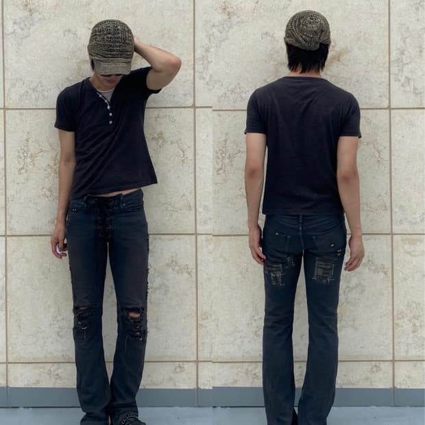 Minimal Mood 5button Grey Tee