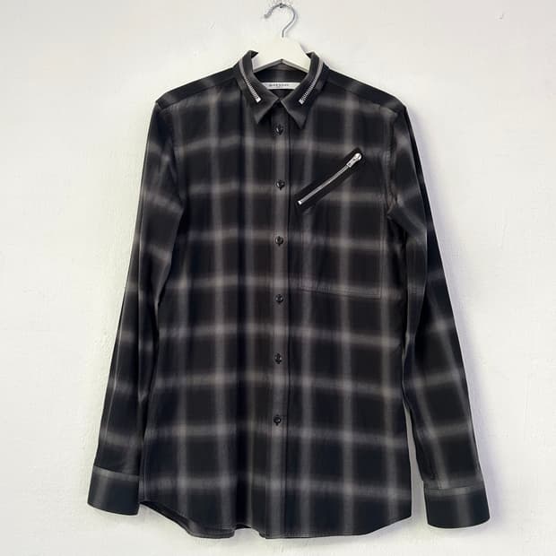지방시 17AW 리카르도티시 멀티 지퍼 체크셔츠