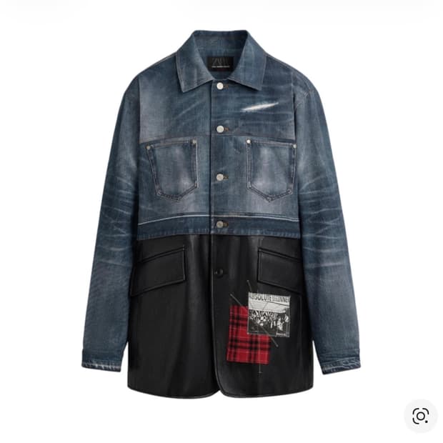 자라 x 앤더슨벨 데님 콤보 점퍼 미디움 블루