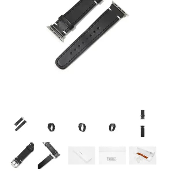 월스와일무브먼트 애플워치 스트랩 블랙실버 40-42