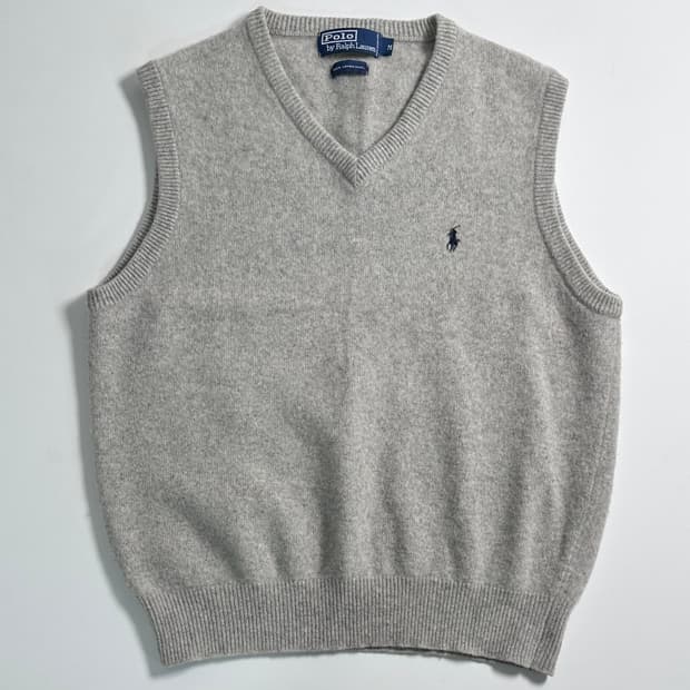 폴로 랄프로렌 그레이 울 니트베스트