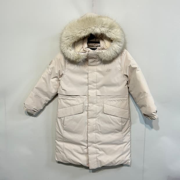 뉴발란스 2022 키즈 구스다운 롱패딩 150 아이보리