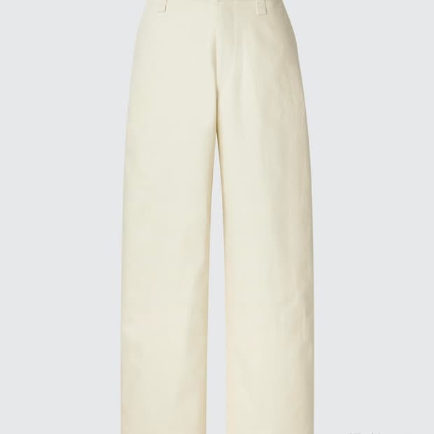 유니클로 와이드핏치노팬츠 내추럴 85/사이즈 76