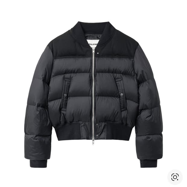 알렌느 크롭드 덕다운 봄버 자켓 블랙 1