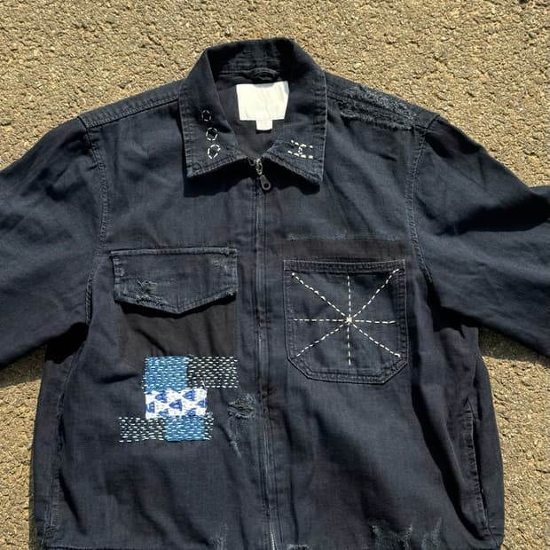 Zara dameged jacket custom