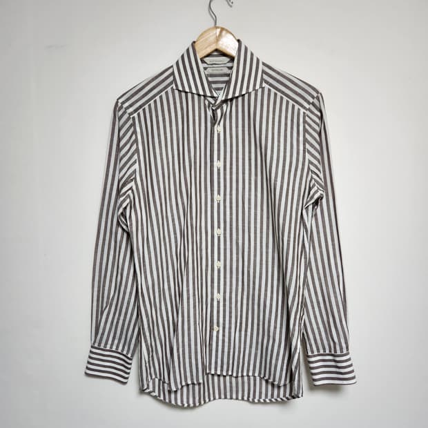 수트서플라이SuitSupply 린넨 스트라이프 셔츠 M - S206