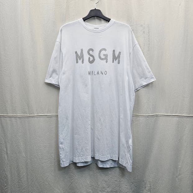 MSGM MILANO 화이트 반팔 티셔츠