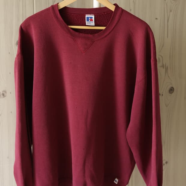 러셀 Made in USA 90s 맨투맨 스웻셔츠 버건디XL

