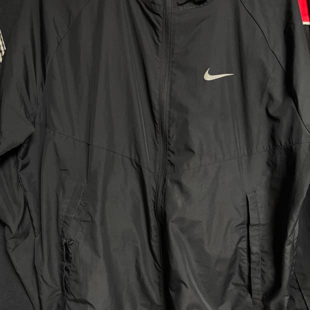 나이키 바람막이 후드 집업 블랙 (100)