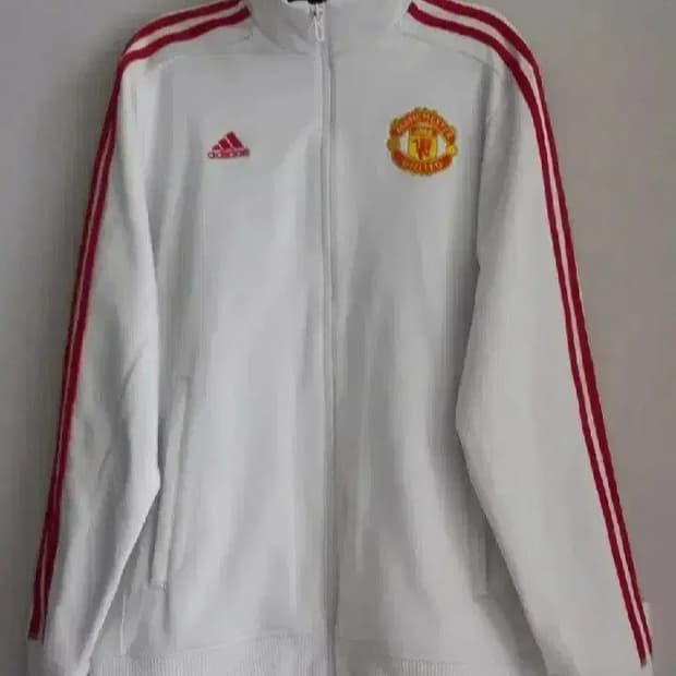 아디다스 희귀 대장급 맨유 흰빨 화이트 트랙탑 저지 져지집업 95/M