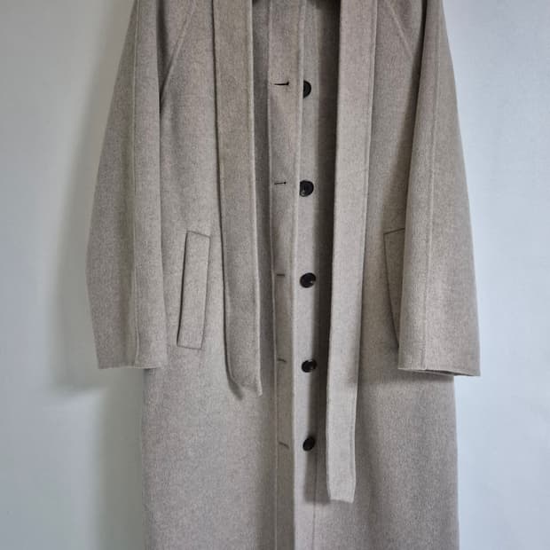 무신사스탠다드 발마칸 로브 코트 오트밀 XS