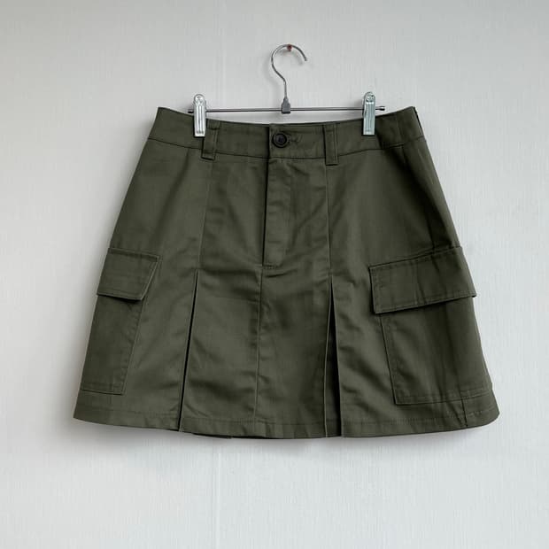 Vintage Khaki Pocket Mini Skirt