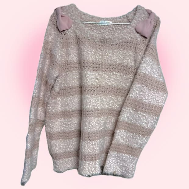 히메갸루 스트라이프 니트