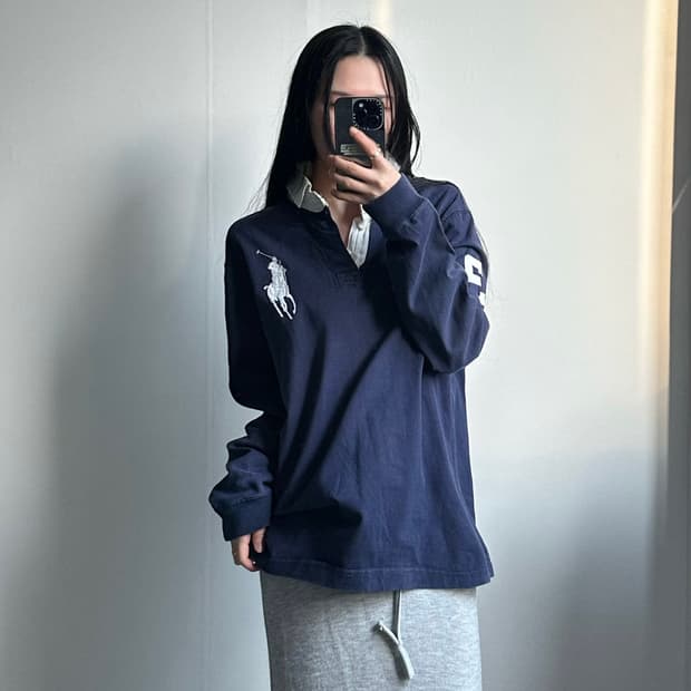 폴로 랄프로렌 빅포니 긴팔 럭비 티셔츠