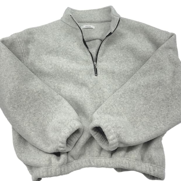 [1]논노드 하프 집 플리스 클라우드 화이트