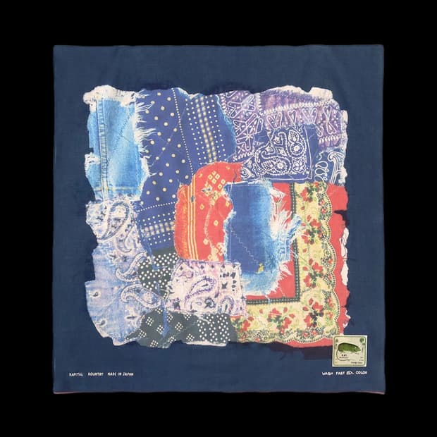 캐피탈 반다나 셀비지 패스트컬러 반다나 보로 네이비