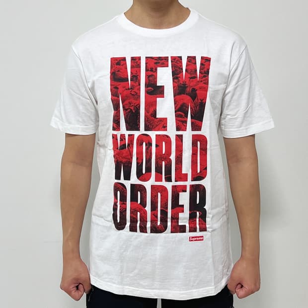 슈프림 07SS NEW WORLD ORDER 티셔츠 화이트
