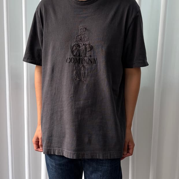 [2XL]CP컴퍼니 세일러 그래픽 가먼트다잉 반팔 티셔츠