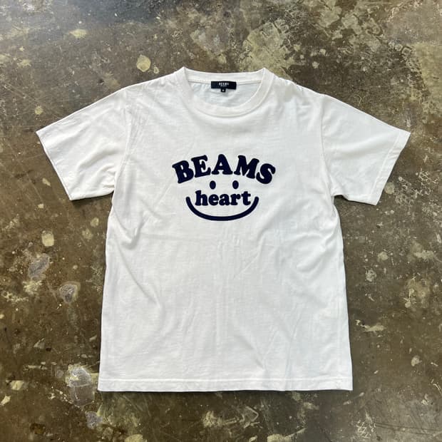M) BEAMS 빔즈 하트 반파트 빔스 반팔티