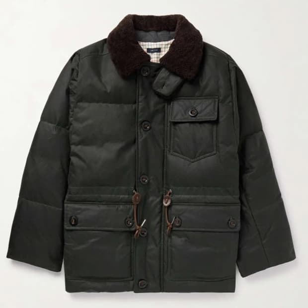 드레익스(Drake's) 왁스드 코튼 익스페디션 파카(size : 38)