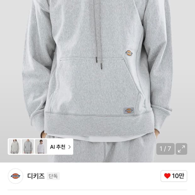 디키즈 멀티 로고 헤비웨이트 후드