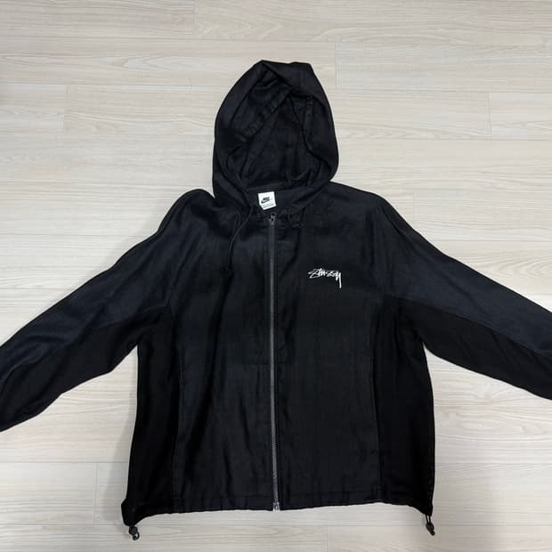 (XL) 나이키 x 스투시 리넨 쉘 자켓 블랙 FZ5752-010