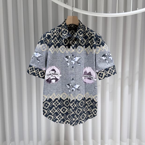 (S/XL) / 루이비통 모노그램 왁스 멀티컬러 반팔 셔츠
