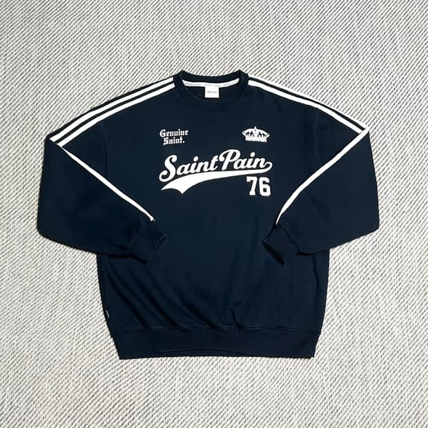 [L] Saintpain 세인트페인 네이비 sp리그 라운드 맨투맨