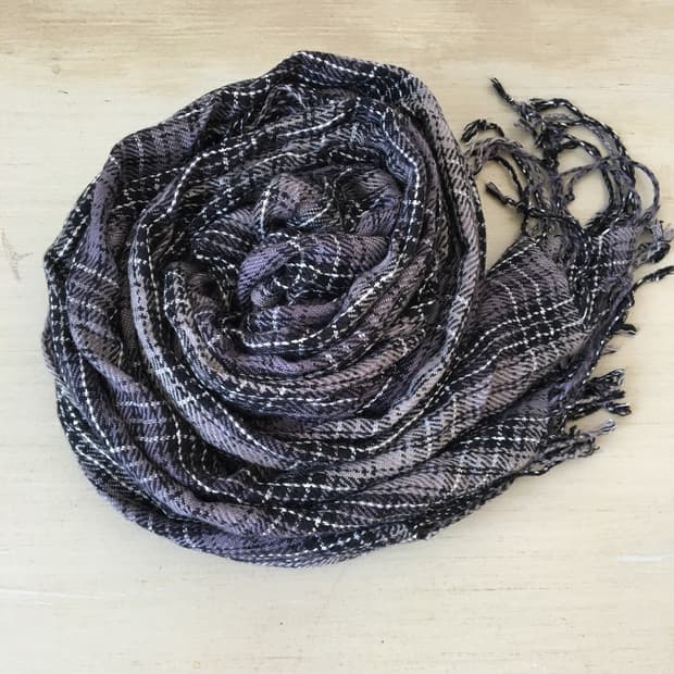 check pattern scarf