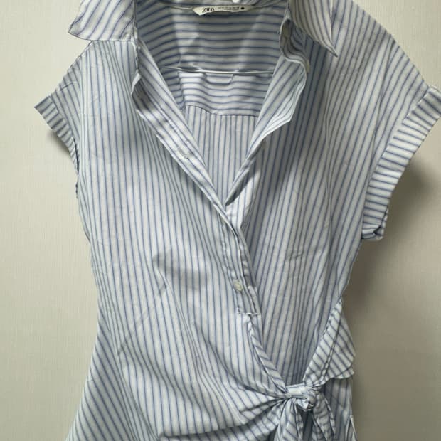 zara 자라 매듭 포플린 셔츠 zw collection