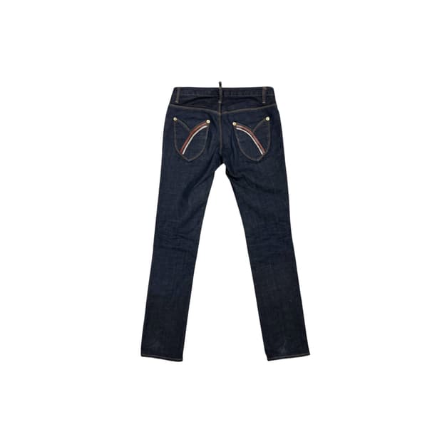 00s Dsquared2 로우라이즈 슬림 데님