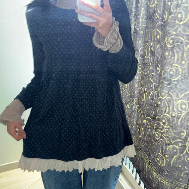 FURFUR 레이스 잔꽃 빈티지 모리걸 원피스