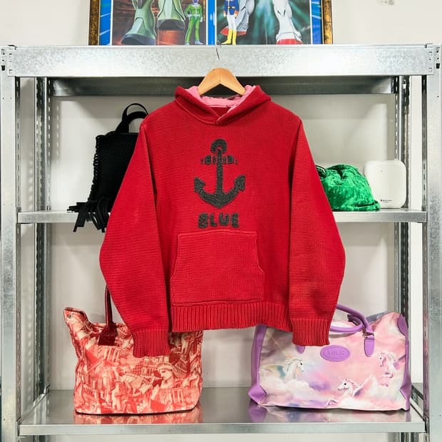 블루블루 재팬 다이드 니트 후디 