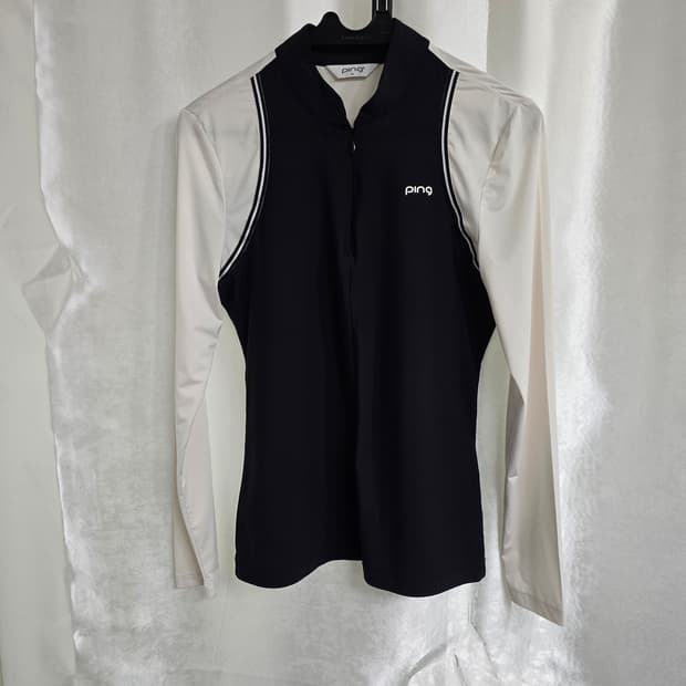 PING 핑 블랙/화이트 여성 골프 티셔츠 (1927)