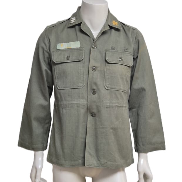 육군 구형 보병 대위 70년대 민무늬 전투복 상의 자켓 (L)