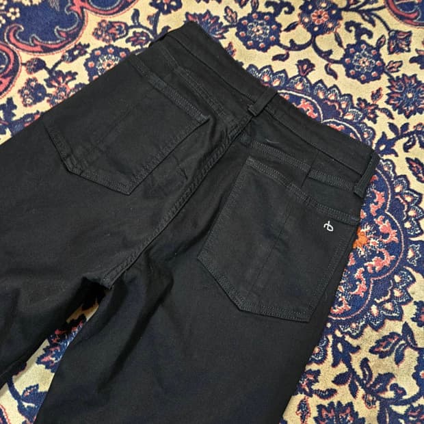 Rag&bone 슬림 테이퍼드 하이웨스트 블랙진